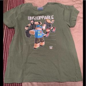 Port & Company WWE Minecraft Short Sleeve Army Green T-Shirt Youth Size 4T